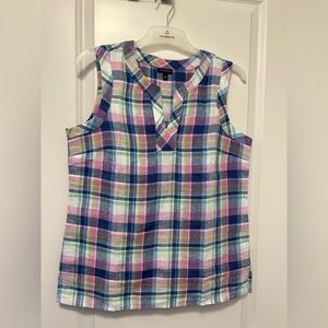 Talbots- linen multi colored top - size small